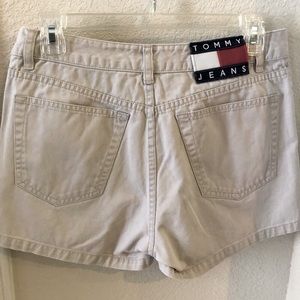 Tommy Jeans 90s Kakhi Cargo Shorts Utility Jeans USA Logo Size 7 Juniors